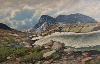 Andreas Edvard Disen Fjellandskap Spain oil painting art